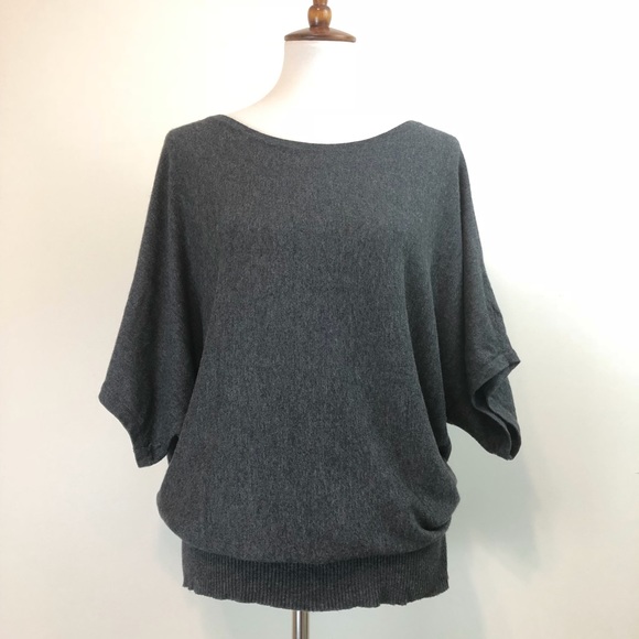 Worthington Sweaters - Worthington Charcoal Gray Dolman Sweater